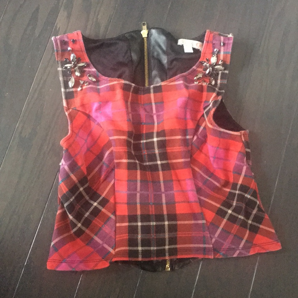 Plaid high fashion crop top